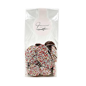 Schokotaler mit bunten Nonpareilles